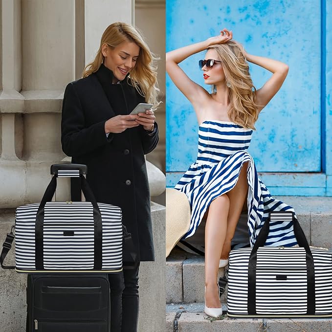 Expandable Travel Duffle Bags Weekender Overnight Bags for Women Men Hospital Bag for Women Labor Delivery with Toiletry Bag Waterproof