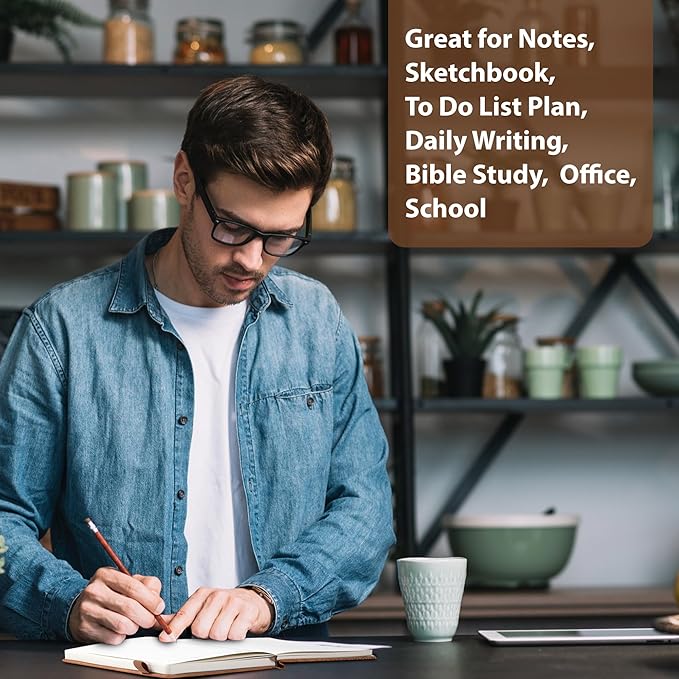 CAGIE Lined Journal for Men Women, Tree Growth Ring Leather Bound Journal Notebook, 256 Pages 100 GSM Journals for Writing, A5 Hardcover Journaling Notebooks,2 Pack (Brown & Khaki)