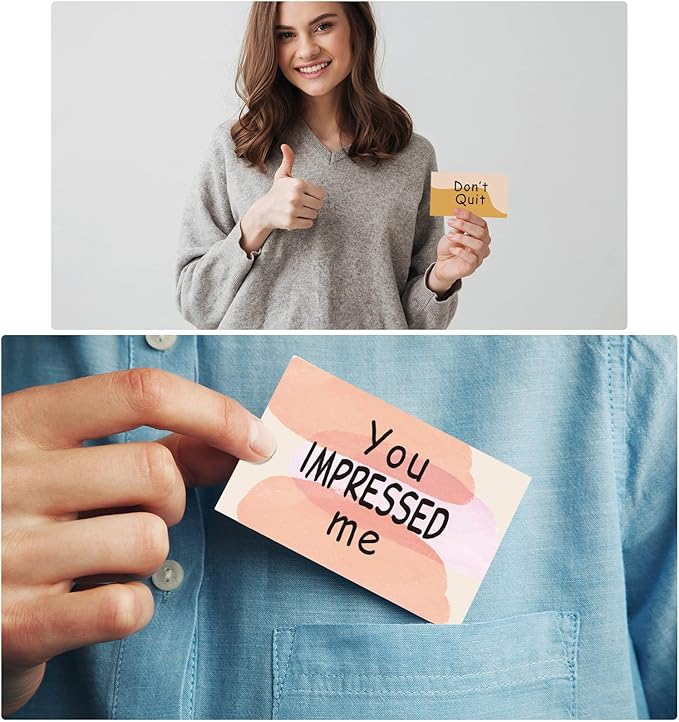 Outus 120 Pcs Motivational Encouragement Quote Cards Inspirational Kindness Appreciation Gratitude Business Cards Encouragement Mini Note Cards, 30 Styles, 3.5 x 2 Inch(Boho Style)