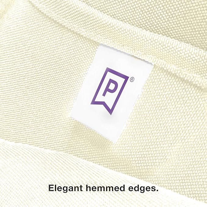 Gee Di Moda Rectangle Tablecloth - 70 x 120 Inch Ivory Table Cloth for 6 or 8 Foot Rectangle Table - Heavy Duty Washable Fabric - for Buffet Table, Holiday Party, Dinner, Wedding & Baby Shower