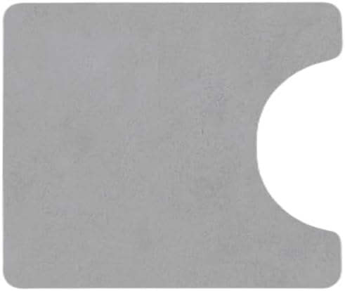 Toilet Rug, Thin Toilet Rugs U Shaped Washable Non Slip Absorbent Quick Dry Low Pile Toilet Mat, 20"x24" U Shape Light Grey