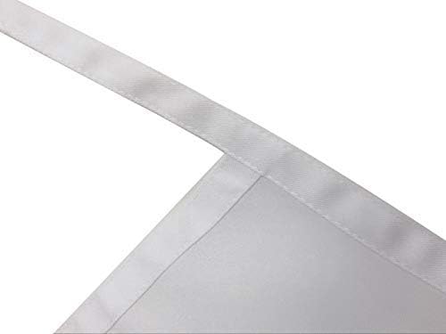 Total 6PCS White Apron for Women Adult Unisex Plain Color Bib aprons with 2 Front Pockets Washable Chef Aprons for Cooking Baking Kitchen Restaurant Crafting