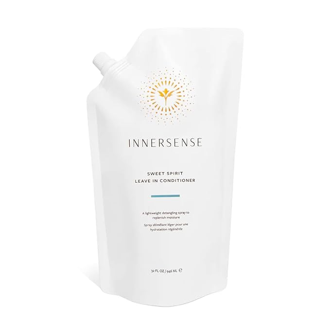 INNERSENSE Organic Beauty - Natural Sweet Spirit Leave-In Conditioner | Non-Toxic, Cruelty-Free, Clean Haircare (Refill Pouch, 32 fl oz | 946 ml)