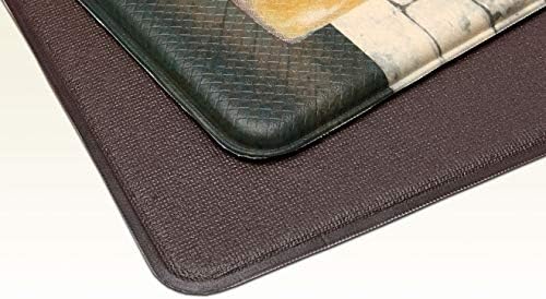 UpNUpCo Artistic Beautiful Anti Fatigue Kitchen Floor Mat - Unique Floor Mat - Pain Relief Padded Kitchen Mat - Floor Mats for in Front of Sink - 2 Pieces 47"x17.5" + 30"x17.5" 10mm Chef