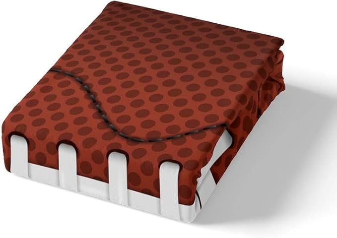 Feelyou Football Duvet Cover Set for Kids Boys Teens Orange Rugby Printed Comforter Cover Sports Rugby Bedding Set 1 Duvet Cover & 1 Pillowcase