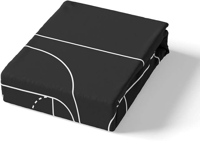 Basketball Court Print Bedding Set Twin Size,Ball Sports Games Themed Duvet Cover with 2 Pillowcases, Boys Game Room Decor Comforter Cover Orange Basketball and Hoop Quilt Cover Set (No Comforter)