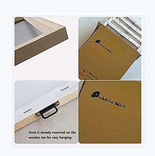 Wieco Art Morning Dancing 100% Hand Painted Oil Paintings Abstract Canvas Wall Art Modern Stretched Flowers Artwork Ready to Hang for Living Room Home Decorations and Wall Decor