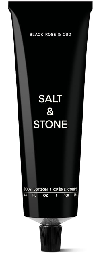 Salt & Stone Body Lotion for Women & Men | Hydrates, Nourishes & Softens Skin | Restores Dry Skin | Fast-Absorbing | Cruelty-Free & Vegan (100 ml) (Black Rose & Oud)