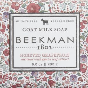 Beekman 1802 Whipped Body Cream, Honeyed Grapefruit - Scented - 8 oz - Intensely Hydrating & Softens Skin - With Goat Milk - Good for Sensitive Skin - Cruelty Free