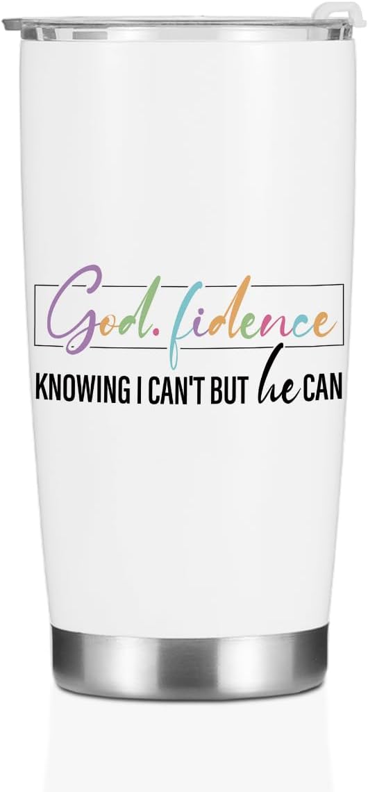 Inspirational Gifts for Women Mom Tumbler, Positive Bible Verse Christian Gifts Christmas Birthday Boss Day, Faith Religious Coffee Mug Stainless Steel Vacuum Insulated Double Wall Travel Cup，20oz