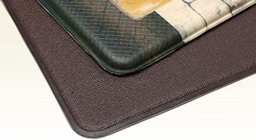 UpNUpCo Artistic Beautiful Anti Fatigue Kitchen Floor Mat - Unique Floor Mats - Pain Relief Padded Kitchen Mats - Floor Mats For In Front Of Sink - Memory Foam 30" X 17.5" X 10mm Cushion Spicy