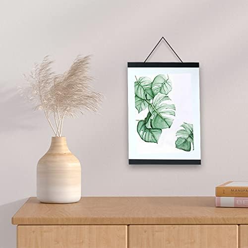 2 Pack Magnetic Poster Hanger Frame 12 Inch Black,12x16 12x18 12x20 12x24 Wood Magnet Frames Hangers for Photos, Pictures, Prints, Maps, Scrolls and Canvas Artwork