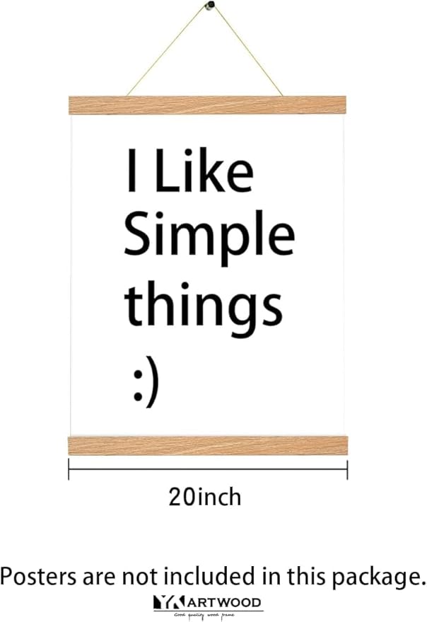 4 Pack Magnetic Poster Hanger Frame 16 inch Black- 16x24 16x22 16x20 Poster Frame for Wall Art Pictures Photos Prints Maps Diamond Art Painting