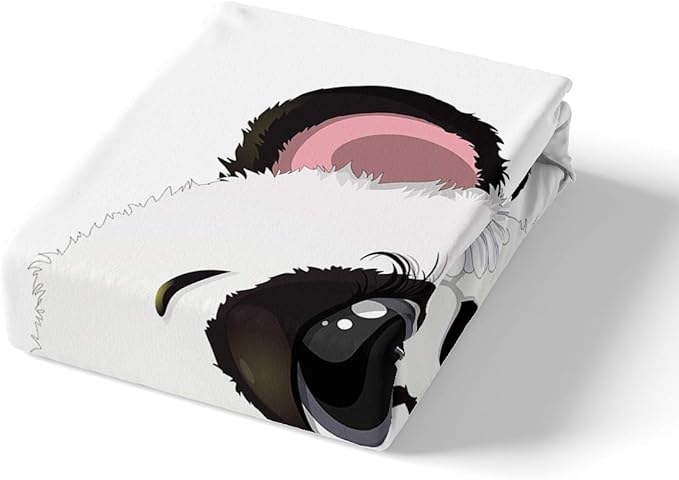 Feelyou Panda Bedding Set for Boys Girls Full Size Cute Giant Panda Duvet Cover Set Kids Toddler Cartoon Animal Pattern Comforter Cover with 2 Pillowcases