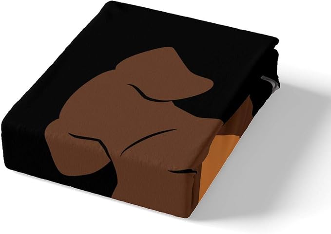 Feelyou Dachshund Sausage Duvet Cover Cartoon Puppy Bedding Set Kids Boys Toddler Weiner Dog Comforter Bedspread Cover Bedroom Collection 3Pcs Full Size Black