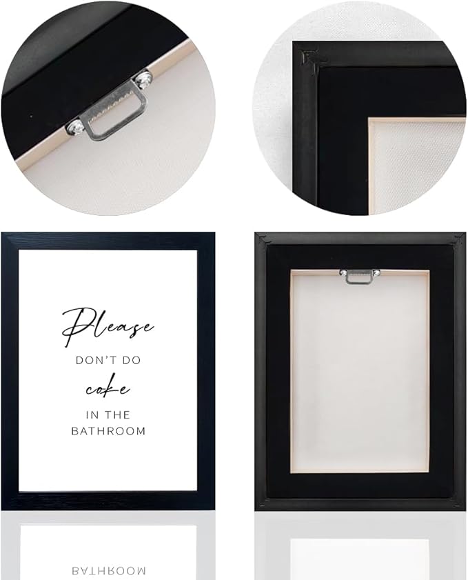 Senlifa Art Black & White Humorous Bathroom Wall Art, Please Dont Do Coke In The Bathroom Sign, 10L" x 8W"