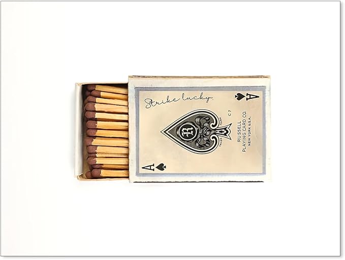 XSCQ Retro Matches Poker Canvas Posters Vintage Ace of Spades Playing Cards Matchbox Wall Art Trendy Preppy Wall Decor Funky Aesthetic Prints for Living Room 12x16 inch Unframed