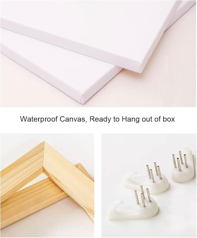 Biuteawal 3 Pieces African American Wall Art Tribal Black Girl Ethnic Style Picture Vintage Brown Artwork Abstract Painting for Bedroom Home Decor Stretched and Framed Ready to Hang