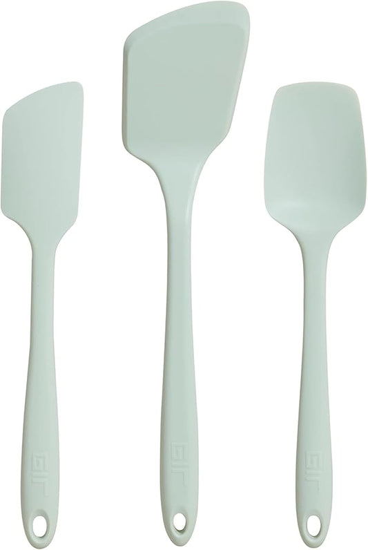 GIR: Get It Right 3-Piece Ultimate Silicone Kitchen Utensils Set - Spatula, Flip & Spoonula - Non toxic Cooking Utensils for Nonstick Cookware, Cooking and Baking - Mint