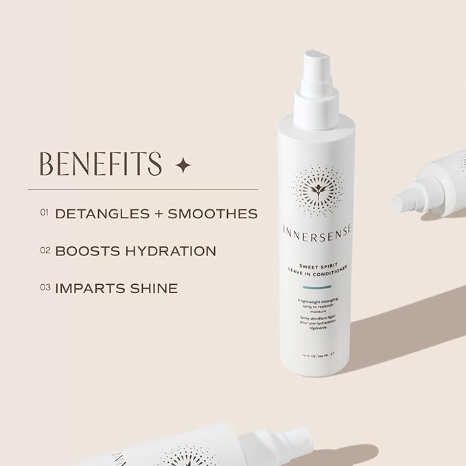 INNERSENSE Organic Beauty - Natural Sweet Spirit Leave-In Conditioner | Non-Toxic, Cruelty-Free, Clean Haircare (Refill Pouch, 32 fl oz | 946 ml)