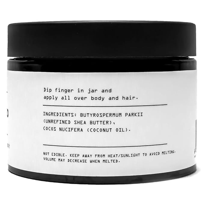 Kaeme Unscented Pure Shea Butter Made with Raw Organic Unrefined Body butter for women and men Fragrance Free with Coconut Oils suitable for Sensitive skin (10.5oz/300g jar)