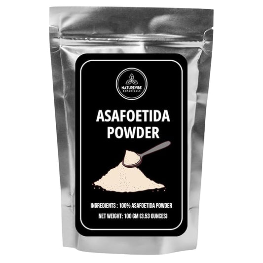 Naturevibe Botanicals Asafetida Powder 100gm (Hing, Asafoetida Ground) 3.53oz | Non-GMO and Gluten Free | Indian Seasoning | Adds Aroma and Flavor