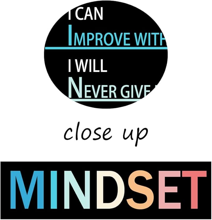 WYJZDZQ8 Growth Mindset Motivational Life Poster Inspirational Canvas Painting Wall Art Inspiring Prints Wall Pictures for Living Room Office Home Decor Office Framed Ready to Hang [24''W x 36''H]