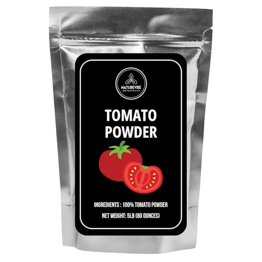 Tomato Powder 5lb by Naturevibe Botanicals | Non GMO and Gluten Free | Adds Flavor and Taste | Great for Skin | Bulk Bag 80 Ounces