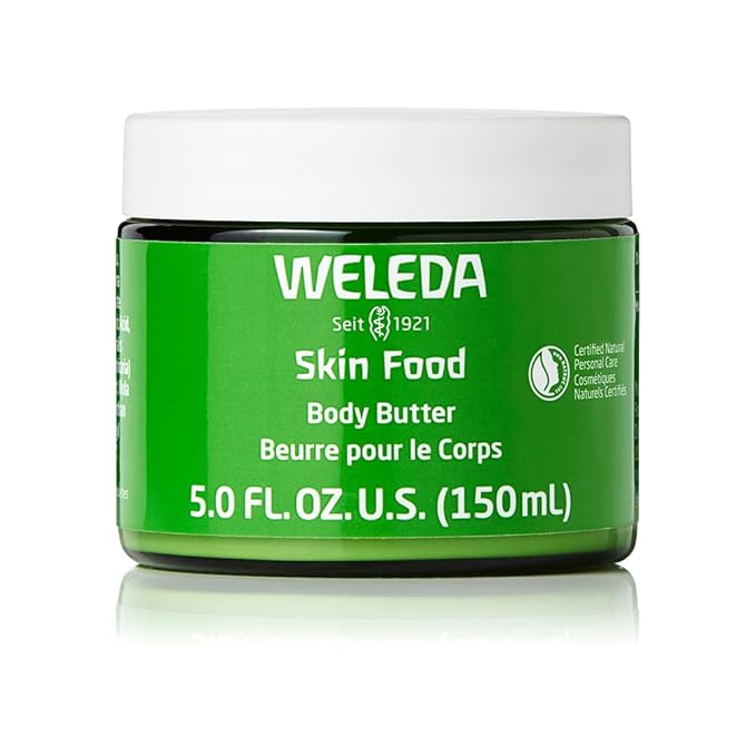 Weleda Skin Food Body Butter 5 Fluid Ounce, Sustainable Glass Jar, Plant Rich Hydrating Moisturizer with Shea and Cocoa Butter, Sweet Almond Oil and Pansy & Skin Food Body Lotion