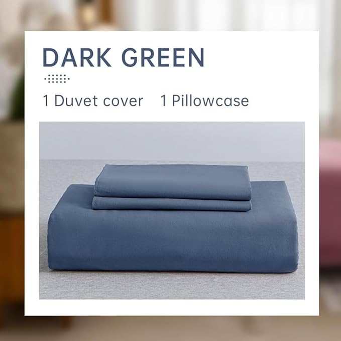 JELLYMONI Blue Duvet Cover Full Size - 100% Washed Cotton Linen Like Textured Comforter Cover, 3 Pieces Breathable Soft Bedding Set with Zipper Closure (Blue, Full 80"x90")