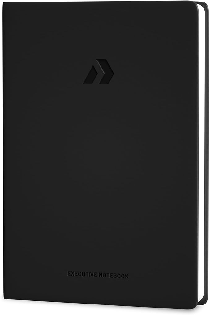 Nextnoid Lined Leather Journal for Men - 120 GSM Thick Paper - 160 Pages - A5 Hardcover Notebook for Work - Ideal for Writing, Journaling, and Note-Taking (Black)