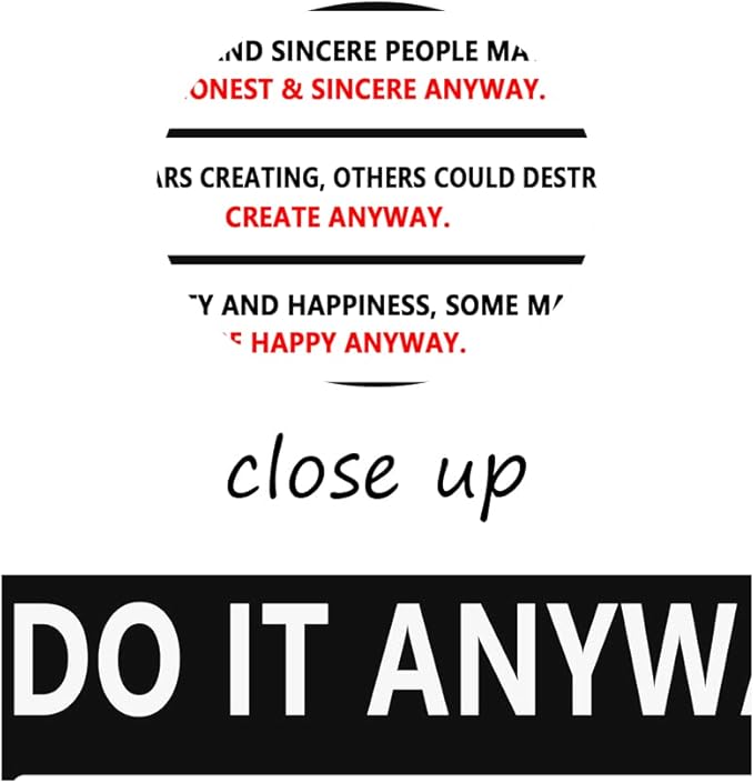 Do It Anyway Motivational Wall Art Inspirational Poster Mother Teresa Quote Canvas Prints Artwork for Office Living Room Modern Home Decor Painting Pictures Stretched and Framed [18''Wx 24''H]