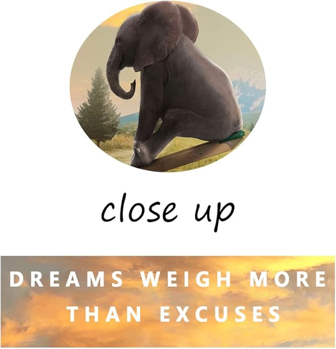 Motivational Canvas Wall Art Inspirational Poster Inspiring Quote Dreams Weigh More Than Excuses Picture Home Office Decor Painting Framed and Stretched Ready to Hang [30''W x 40''H]