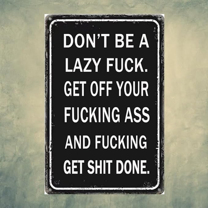 Masleo Gym Sign 8x12 inches Funny Motivational Poster Tin Sign for Home Decor