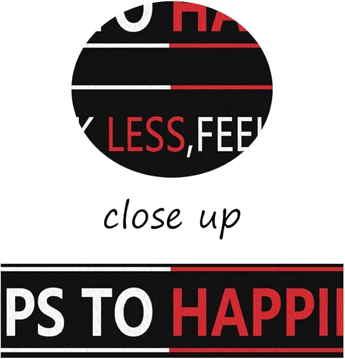 Steps For Happiness Motivational Wall Art for Office Inspiration Poster Inspirational Canvas Painting Prints Wall Pictures for Living Room Home Decor Framed Artwork [18''W x 24''H]