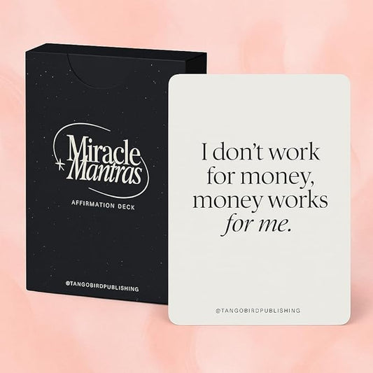 Affirmation Cards For Women Miracle Mantras Positive Affirmartions cards 60 Daily affirmations for women for Self-Care, Love and Wealth -Gifts for women.