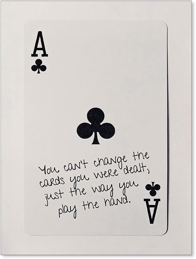 XSCQ Funky Black and White Lucky Ace Poker Canvas Wall Art Funny Modern Preppy Playing Card Posters Trendy Minimalist Black Art Prints Painting Retro Aesthetic Wall Decor 08x10 inch Unframed