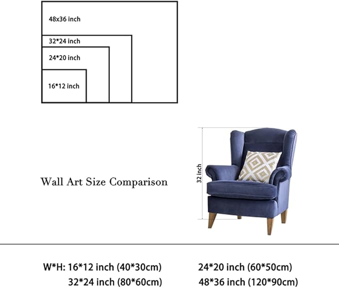 Wieco Art Impression Sunrise Modern Stretched and Framed Giclee Canvas Prints of Claude Monet Famous Oil Paintings Reproduction Seascape Artwork Pictures on Canvas Wall Art for Home Decorations L