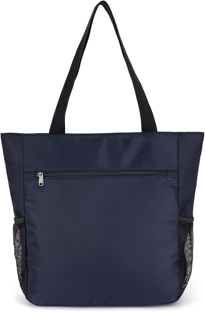 ETidy Large Capacity Foldable Tote Bag With Zipper Water-resistant SandproofWomen Beach Bag Handbag GymBag Travel ShoppingBag