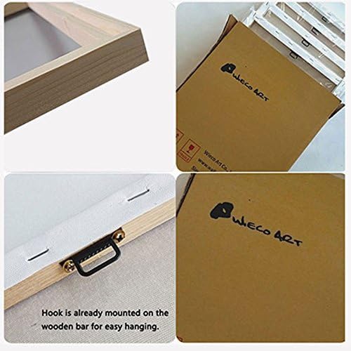 Wieco Art Impression Sunrise Modern Stretched and Framed Giclee Canvas Prints of Claude Monet Famous Oil Paintings Reproduction Seascape Artwork Pictures on Canvas Wall Art for Home Decorations L