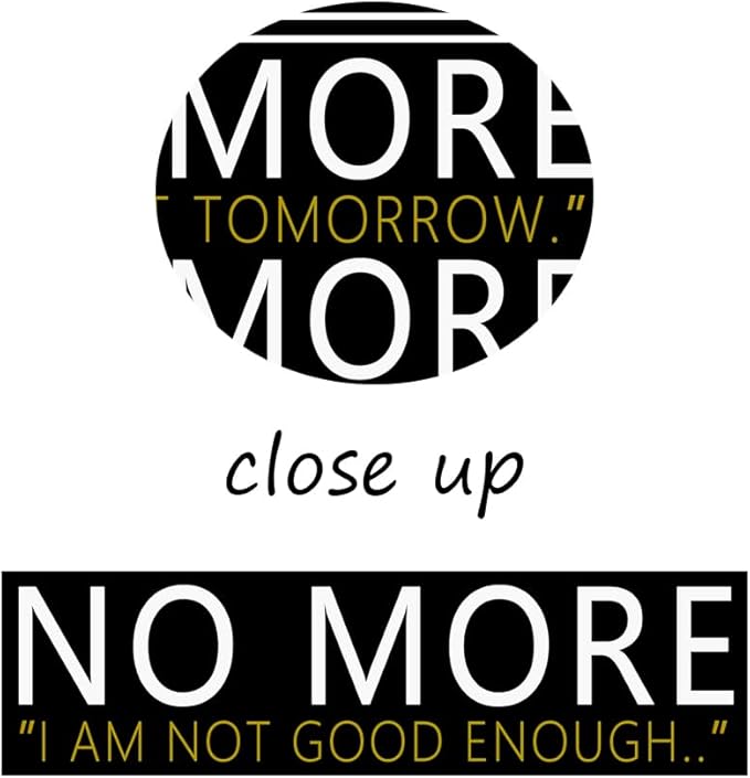 WYJZDZQ8 No More Inspirational Poster for Office Motivational Wall Art Inspiring Canvas Prints Artwork Modern Home Decor Painting Pictures Stretched and Framed Ready to Hang [12''Wx 18''H]