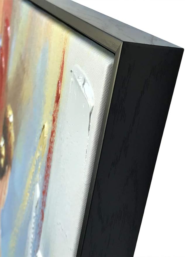 Wieco Art Framed Art Flying Skirt Modern Artwork Abstract Dancing People Oil Paintings on Canvas Wall Art for Home Decorations Wall Decor Stretched with Black Frame