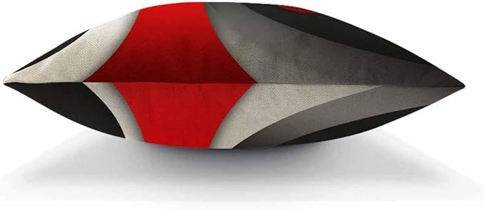 AOYEGO Geometric Black White Oval Circle Throw Pillow Cover Shape Overlap Round Geometric Creative Simple Ellipse Pillow Case 18x18 Inch Decorative Men Women Room Cushion Cover for Home Couch