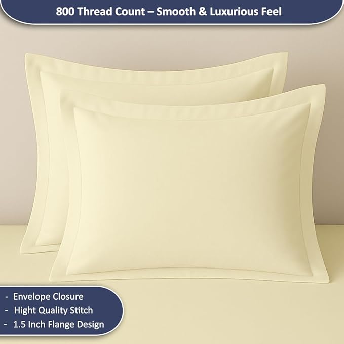 eBeddy Linens Duvet Cover Set Oversized King Plus 120x128 Inch 100% Cotton Soft and Breathable 3 Pieces (1 Duvet Cover & 2 Pillow Shams) Zipper Closure & Corner Ties, Ivory Solid