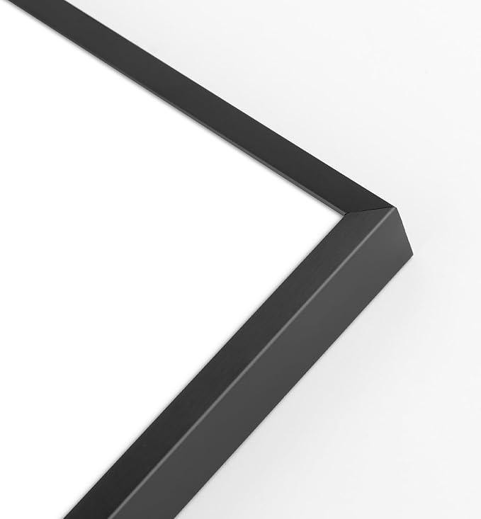 Golden State Art 14x18 Picture Frame 3 Pack - Aluminum Frames with 11x14 Removable Mats & Real Glass, Display 14x18 Posters or 11x14 Photos - Black Gallery Wall Frames for Home Office Decor