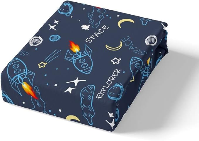 Feelyou Outer Space Duvet Cover Set Universe Galaxy Comforter Cover for Kids Boys Girls Star Moon Bedding Set 1 Duvet Cover & 2 Pillowcases