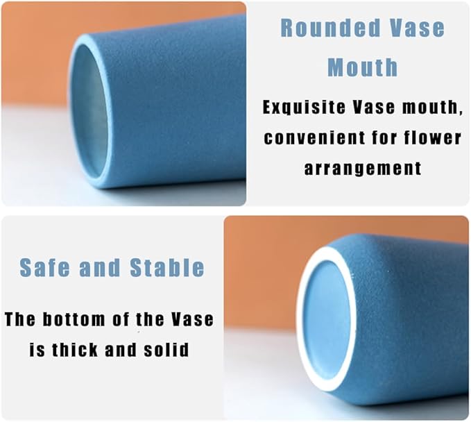 Yellow Ceramic Vase, 7.7" H, Minimalist Modern Home Decoration, Matte Design for Fireplace Bedroom Kitchen Living Room Centerpieces Office Desk, Fit for Holding Dried Flowers, Fresh Flowers