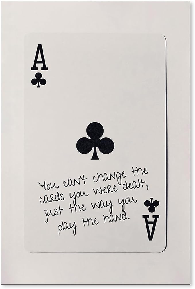 XSCQ Funky Black and White Lucky Ace Poker Canvas Wall Art Funny Modern Preppy Playing Card Posters Trendy Minimalist Black Art Prints Painting Retro Aesthetic Wall Decor 16x24 inch Unframed