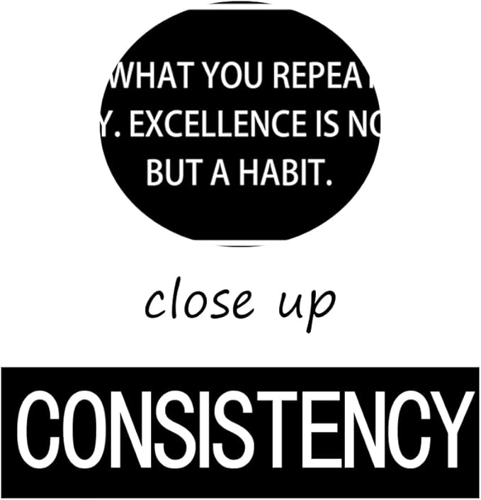 Motivational Poster Consistency Noun Inspirational Canvas Wall Art Print Artwork Painting Picture for Framed Home Decoration Living Room Office Ready to Hang [18''W X 24''H]