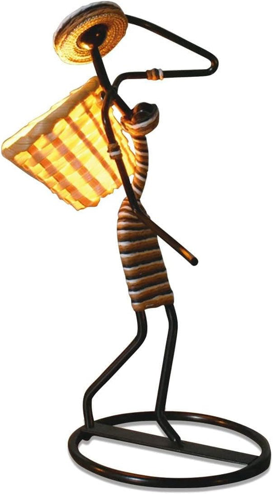 Creative Tea Candle Holder Tealight Holder with Bamboo Baskets and Candle Lights, Great for Decorative Candle Holders Home Decor Centerpiece, Unique Candle Holders